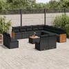 Image de vidaXL Salon de Jardin avec Coussins 14 pcs, Canapés de Terrasse, Ensemble de Meubles de Patio, Mobilier d'Extérieur, Noir 3228169