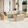 Image de Salon de jardin modulable VIDAXL resine tressee beige 13 pieces 62 x 59 x 69 cm