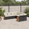 Image de Salon de jardin - vidaXL - 8 pcs - Résine tressée - Coussins amovibles - Conception modulaire