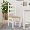 Image de Lot de 2 chaise Vidaxl H. 107 cm non pliable interieur en bois massif blanc