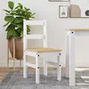 Image de Lot de 2 chaise vidaxl interieur non pliable H. 90 cm en bois massif blanc