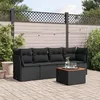 Image de Salon de jardin modulable Vidaxl resine tressee noir 5 pieces 62.0 x 62 x 69 4 personnes
