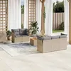 Image de Vidaxl Salon de jardin modulable - Lot de 6 pièces - Résine tressée beige 5 personnes