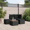 Image de Salon de jardin modulable VIDAXL resine tressee noir 5 pieces 4 personnes
