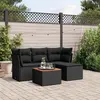 Image de Salon de jardin modulable vidaxl resine tressee noir 5 pieces 62 x 62 x 69 cm 4 personnes