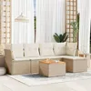 Image de Salon de jardin modulable GENERIQUE 6 pieces 5 personnes 62 x 62 x 69 cm resine tressee