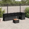 Image de vidaXL Salon de Jardin avec Coussins 7 pcs, Canapés de Terrasse, Ensemble de Meubles de Patio, Mobilier d'Extérieur, Noir 3223647