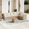 Image de Salon de jardin modulable VIDAXL rotin beige 8 pieces