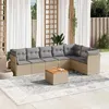 Image de Salon de jardin modulable VIDAXL 8 pieces rotin 7 personnes 62 x 62 x 69 cm beige
