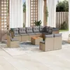 Image de Salon de jardin modulable VIDAXL 10 personnes 11 pieces resine tressee 62 x 62 x 69 cm beige
