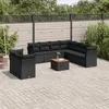 Image de Salon de jardin modulable vidaxl resine tressee noir 9 personnes 62 x 62 x 69 cm 10 pieces
