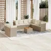Image de Salon de jardin modulable GENERIQUE 10 pieces resine tressee beige 62 x 62 x 69 cm 9 personnes