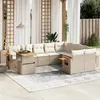 Image de Salon de jardin modulable VIDAXL 11 personnes resine tressee noir 62 x 62 x 69 cm 12 pieces
