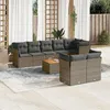 Image de vidaXL Salon de Jardin avec Coussins 9 pcs, Canapés de Patio, Ensemble de Meubles, Mobilier de Terrasse Extérieur, Gris 3223736