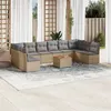 Image de Salon de jardin modulable GENERIQUE beige 11 pieces 10 personnes 62 x 62 x 69 cm resine tressee