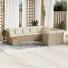Image de vidaXL Salon de jardin avec coussins 10 pcs beige résine tressée 3223825