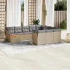 Image de Salon de jardin modulable VIDAXL 10 personnes 11 pieces beige 62 x 62 x 69 cm resine tressee