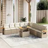 Image de Salon de jardin modulable vidaxl resine tressee noir 11 personnes 62 x 62 x 69 cm 12 pieces
