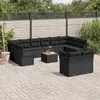 Image de Salon de jardin modulable vidaxl resine tressee noir 13 pieces 62 x 62 x 69 cm 12 personnes