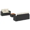 Image de Salon de jardin modulable VIDAXL resine tressee noir 6 pieces x 65.5 x 69 5 personnes