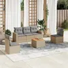 Image de Salon de jardin modulable VIDAXL 5 personnes 6 pieces beige 62 x 65.5 x 69 cm resine tressee
