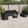 Image de Salon de jardin modulable VIDAXL resine tressee noir 9 pieces x 65.5 x 69 8 personnes