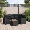 Image de vidaXL Salon de jardin 5 pcs avec coussins noir résine tressée 3224102