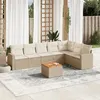 Image de Salon de jardin modulable vidaxl resine tressee 7 personnes 8 pieces 62 x 65.5 x 69 cm beige