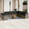 Image de Salon de jardin modulable GENERIQUE resine tressee 11 personnes noir 62 x 65.5 x 69 cm 12 pieces