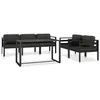 Image de Salon de jardin modulable Vidaxl 12 pieces 11 personnes resine tressee 62 x 65.5 x 69 cm noir