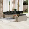 Image de Salon de jardin modulable VIDAXL resine tressee gris 9 pieces x 65.5 x 69 8 personnes