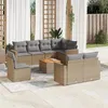 Image de Salon de jardin modulable VIDAXL beige 9 pieces resine tressee 62 x 65.5 x 69 cm 8 personnes