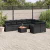 Image de vidaXL Salon de jardin 10 pcs avec coussins noir résine tressée 3224277
