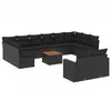 Image de Salon de jardin modulable Vidaxl resine tressee noir 3 pieces 12 personnes