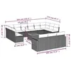 Image de Salon de jardin modulable Vidaxl resine tressee gris 14 pieces x 65.5 x 69