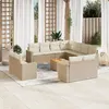Image de vidaXL Salon de Jardin avec Coussins 12 pcs, Canapés de Terrasse, Ensemble de Meubles de Patio, Mobilier d'Extérieur, Beige 3224385