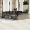 Image de vidaXL Salon de Jardin avec Coussins 13 pcs, Canapés de Patio, Ensemble de Meubles, Mobilier de Terrasse Extérieur, Gris 3224429