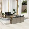 Image de Salon de jardin modulable vidaxl gris resine tressee 6 pieces 62 x 55 x 69 cm