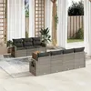 Image de Salon de jardin modulable Vidaxl resine tressee gris 8 pieces 62 x 55 x 69 7 personnes