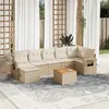 Image de vidaXL Salon de Jardin avec Coussins 8 pcs, Canapés de Terrasse, Ensemble de Meubles de Patio, Mobilier d'Extérieur, Beige 3224672