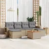Image de vidaXL Salon de Jardin avec Coussins 7 pcs, Canapés de Terrasse, Ensemble de Meubles de Patio, Mobilier d'Extérieur, Beige 3224687