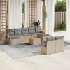 Image de vidaXL Salon de Jardin avec Coussins 10 pcs, Canapés de Terrasse, Ensemble de Meubles de Patio, Mobilier d'Extérieur, Beige 3224764