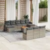 Image de vidaXL Salon de Jardin avec Coussins 11 pcs, Canapés de Terrasse, Ensemble de Meubles de Patio, Mobilier d'Extérieur, Gris 3224772