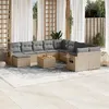 Image de vidaXL Salon de Jardin avec Coussins 12 pcs, Canapés de Terrasse, Ensemble de Meubles de Patio, Mobilier d'Extérieur, Beige 3224862