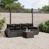 Image de Salon de jardin modulable Vidaxl resine tressee noir 5 pieces x 70 x 69 4 personnes