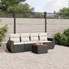 Image de vidaXL Salon de Jardin avec Coussins 5 pcs, Canapés de Terrasse, Ensemble de Meubles de Patio, Mobilier d'Extérieur, Noir 3224880