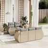 Image de Salon de jardin modulable VIDAXL rotin beige 6 pieces x 70 x 69 5 personnes