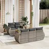 Image de Salon de jardin modulable Vidaxl resine tressee gris 6 pieces x 70 x 69 5 personnes