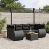 Image de vidaXL Salon de Jardin avec Coussins 7 pcs, Canapés de Terrasse, Ensemble de Meubles de Patio, Mobilier d'Extérieur, Noir 3224900