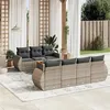 Image de Salon de jardin modulable VIDAXL resine tressee gris 8 pieces x 70 x 69 7 personnes